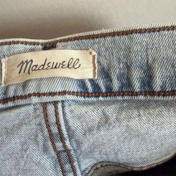 Madewell Lightwash Blue Denim Superwide-Leg Jeans size 33 EUC - Picture 6 of 9